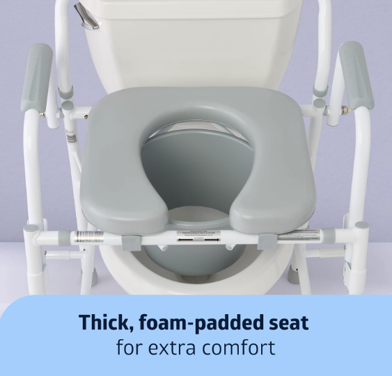 best portable toilet for elderly - Medline Drop Arm